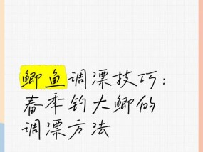 如何调漂才能钓到更多鲫鱼？详解钓鲫鱼线组的最佳方法是什么？