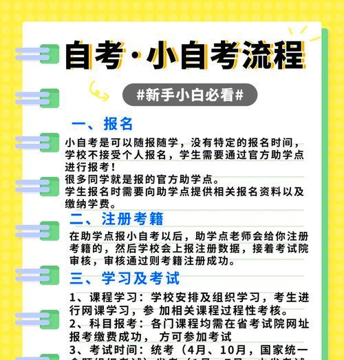 自考报名到考试详细流程是怎样的？需要哪些步骤和注意事项？  第3张