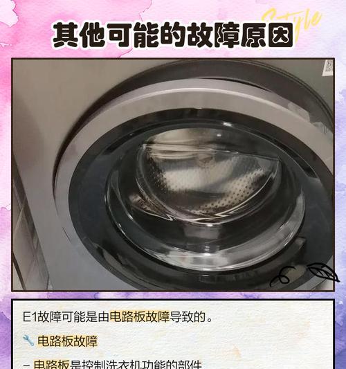 老式海尔洗衣机显示e1故障代码？如何排查和修复？  第3张